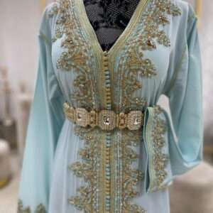 caftan azul celeste